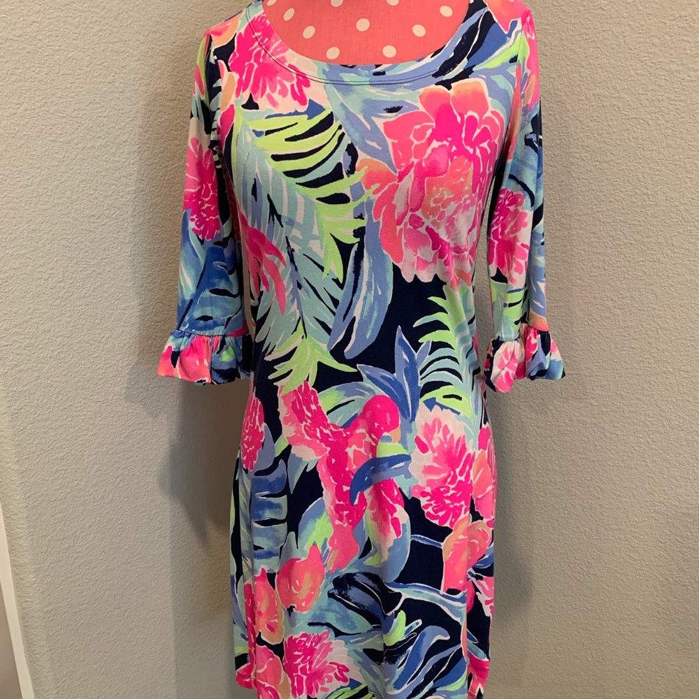 Lilly Pulitzer Bright Vibrant Floral Print Dress